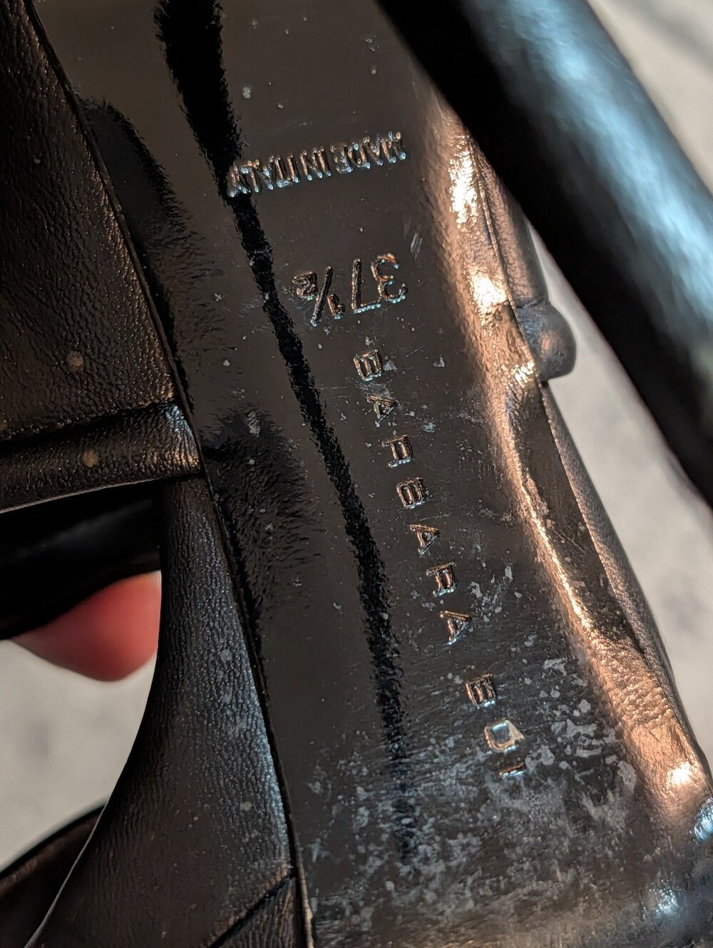 Barbara Bui Black Leather Biker Heels Italian Made Size 37.5 - Picture 5 of 5